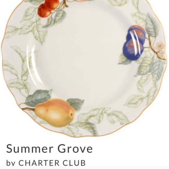 Charter Club Summer Grove SALAD Plate (1) - Picture 7 of 7